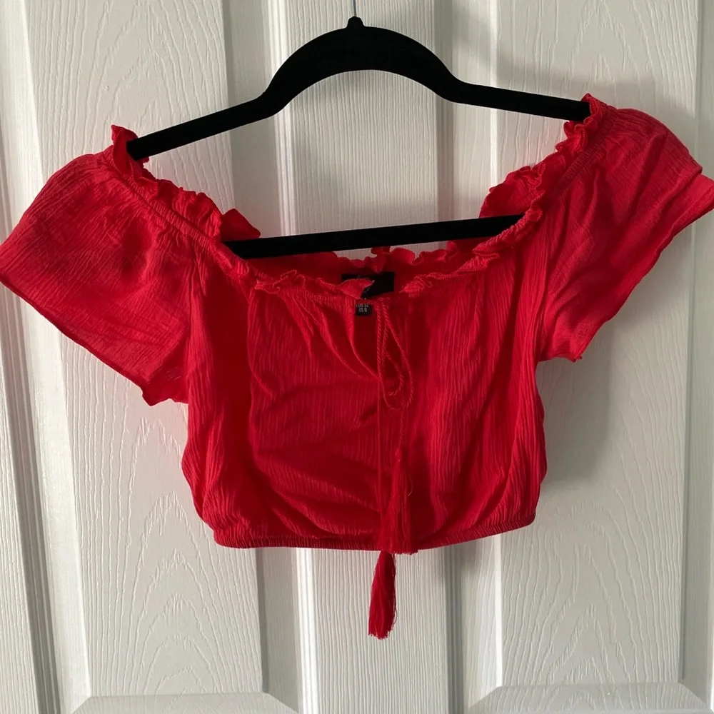 Red Ruffled Top - Picture 4 of 4